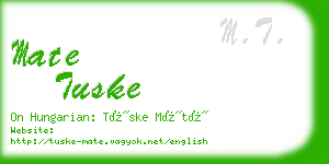 mate tuske business card